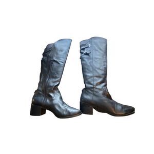 Anne Klein Flex Junip black leather riding boots size 9.5